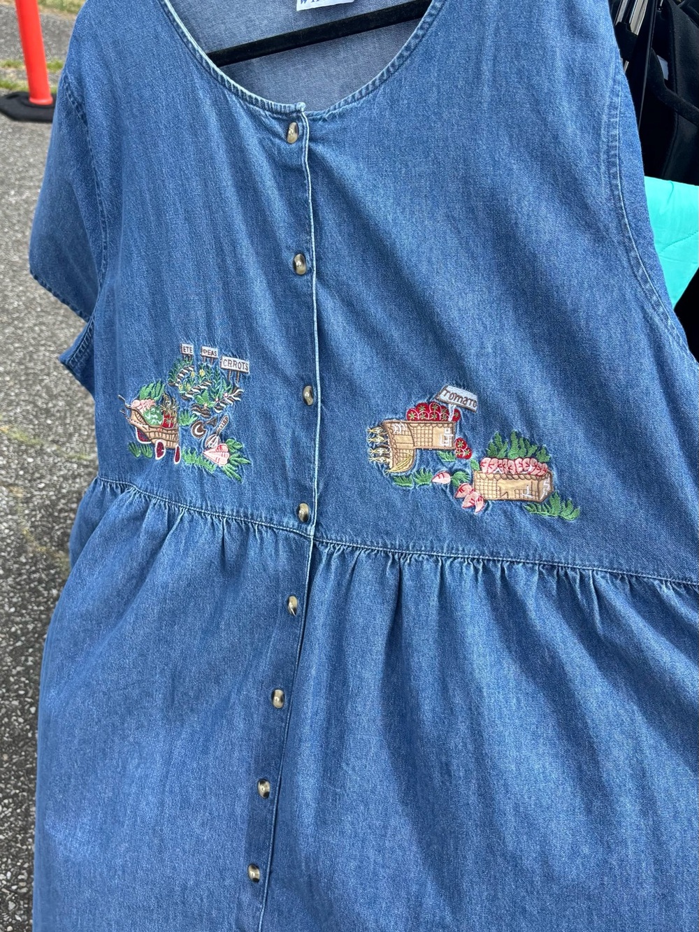 Embroidered vintage Denim garden Dress
